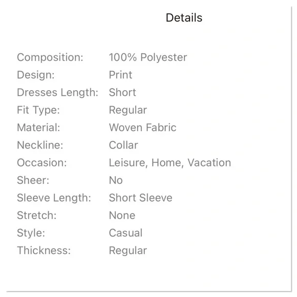 Commense Print Collared Belted Short Shirt Dress, Multicolored, NWT, Size M (6) - Picture 4 of 14